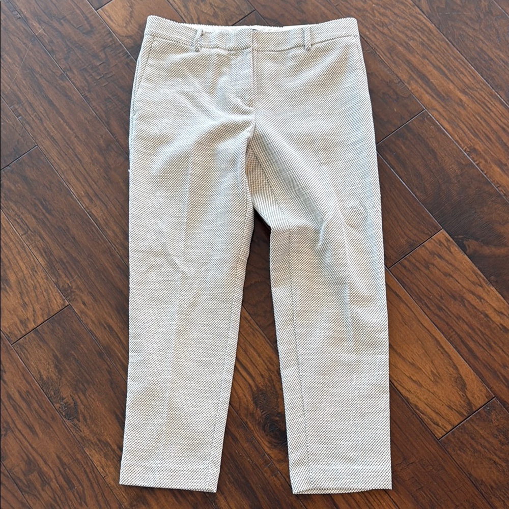 Stylish Beige Houndstooth Pants